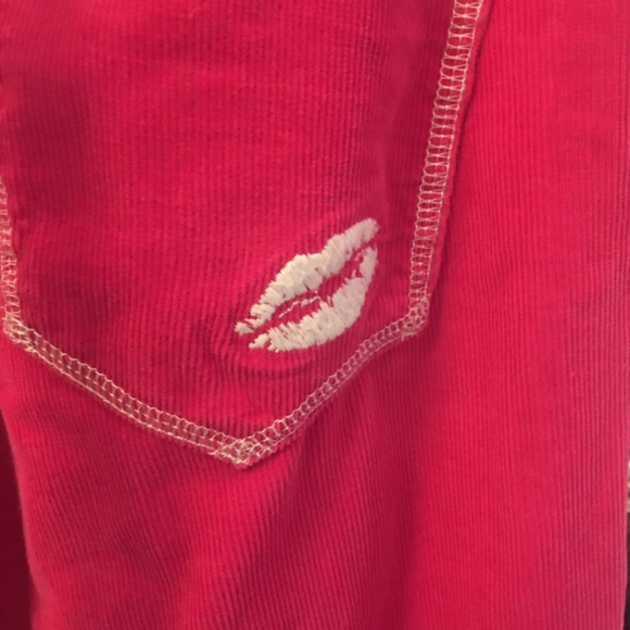 HoneyDrop Hot Pink lightweight corduroy pants - Picture 3 of 4